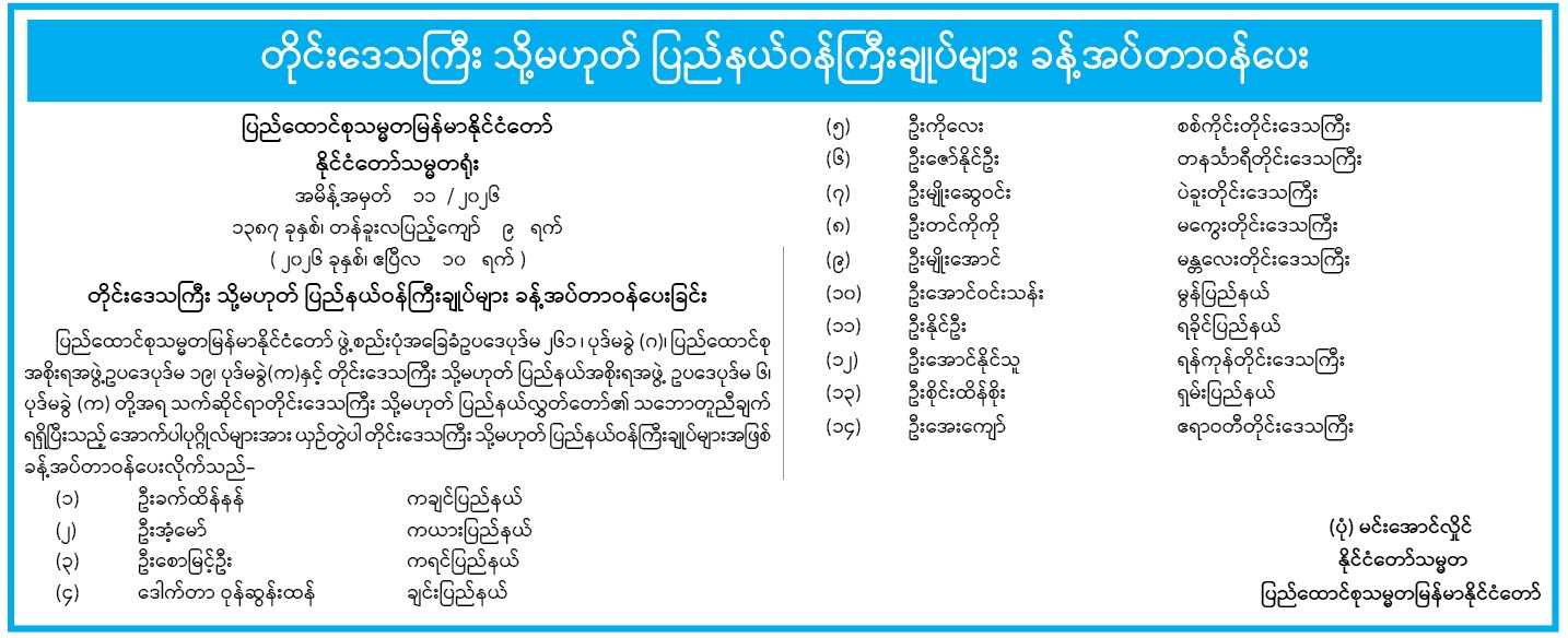 အမိန့်အမှတ် ၁၁-၂၀၂၆